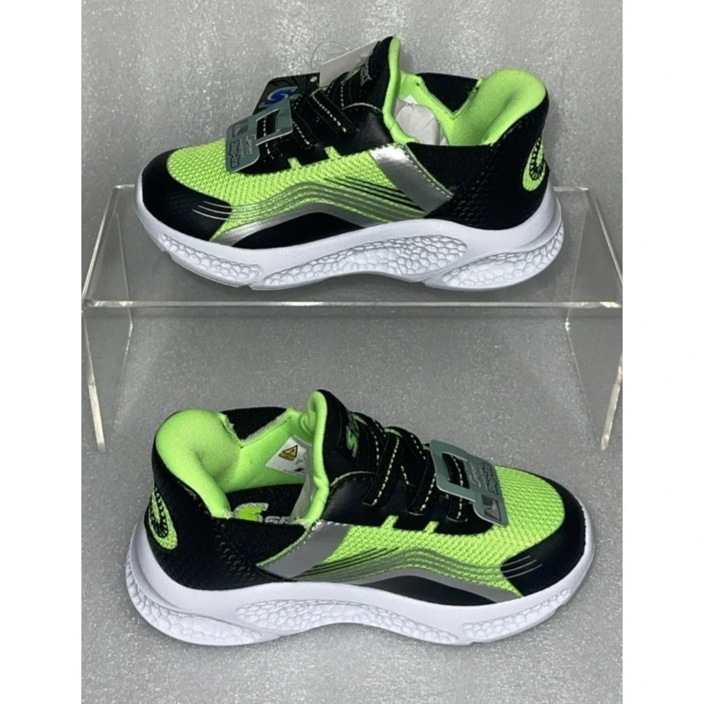 S Sport By‎ Skechers Myles Sneakers Light Up Stretch Laces Strap Boys Size 6 NEW